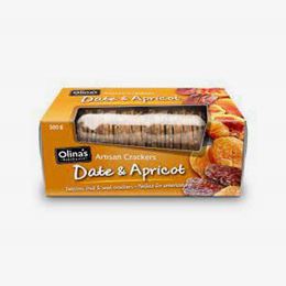 Picture of OLINA'S DATE & APRICOT ARTISAN CRACKERS 100g