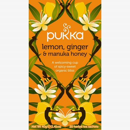 Picture of PUKKA LEMON GINGER MANUKA HONEY TEA BAGS 20TB