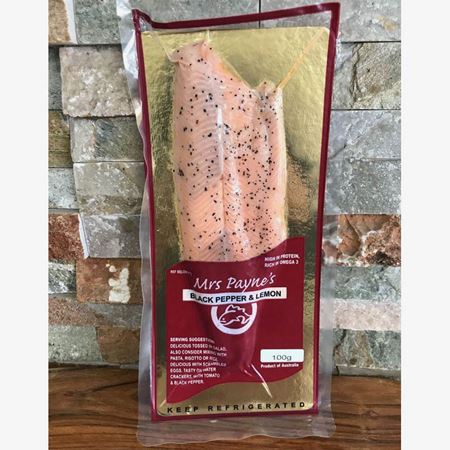 Picture of MRS. PAYNES BLACK PEPPER AND LEMON TROUT FILLET 100G