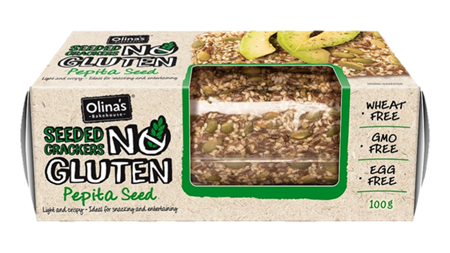 Picture of OLINAS GLUTEN FREE SEEDED CRACKERS PEPITA SEED