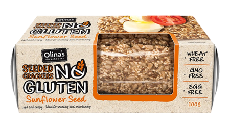 Picture of OLINAS GLUTEN FREE SEEDED CRACKERS SUNFLOWER SEED
