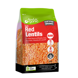 Picture of ABSOLUTE ORGANIC RED LENTILS 400G