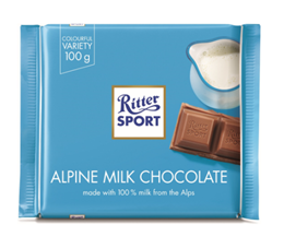 Picture of RITTER SPORT ALPINE MILK CHOCOLATE 10GG